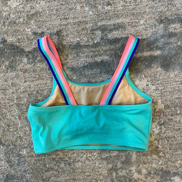 Crewcuts Girls Aqua Ruffle Bikini Swimsuit Set 8 - Picture 6 of 11
